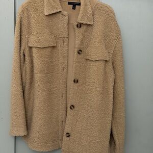 Banana Republic Women’s Beige Sherpa Shirt Jacket